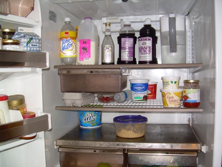 Interior of curator Karen Falk's fridge